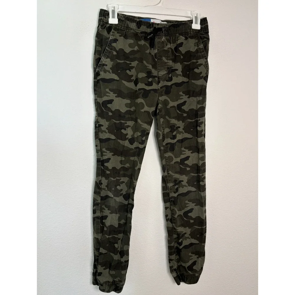 Old Navy Boys XL 14-16 Camo Built-In Flex Jogger Pants Green Camouflage Twill